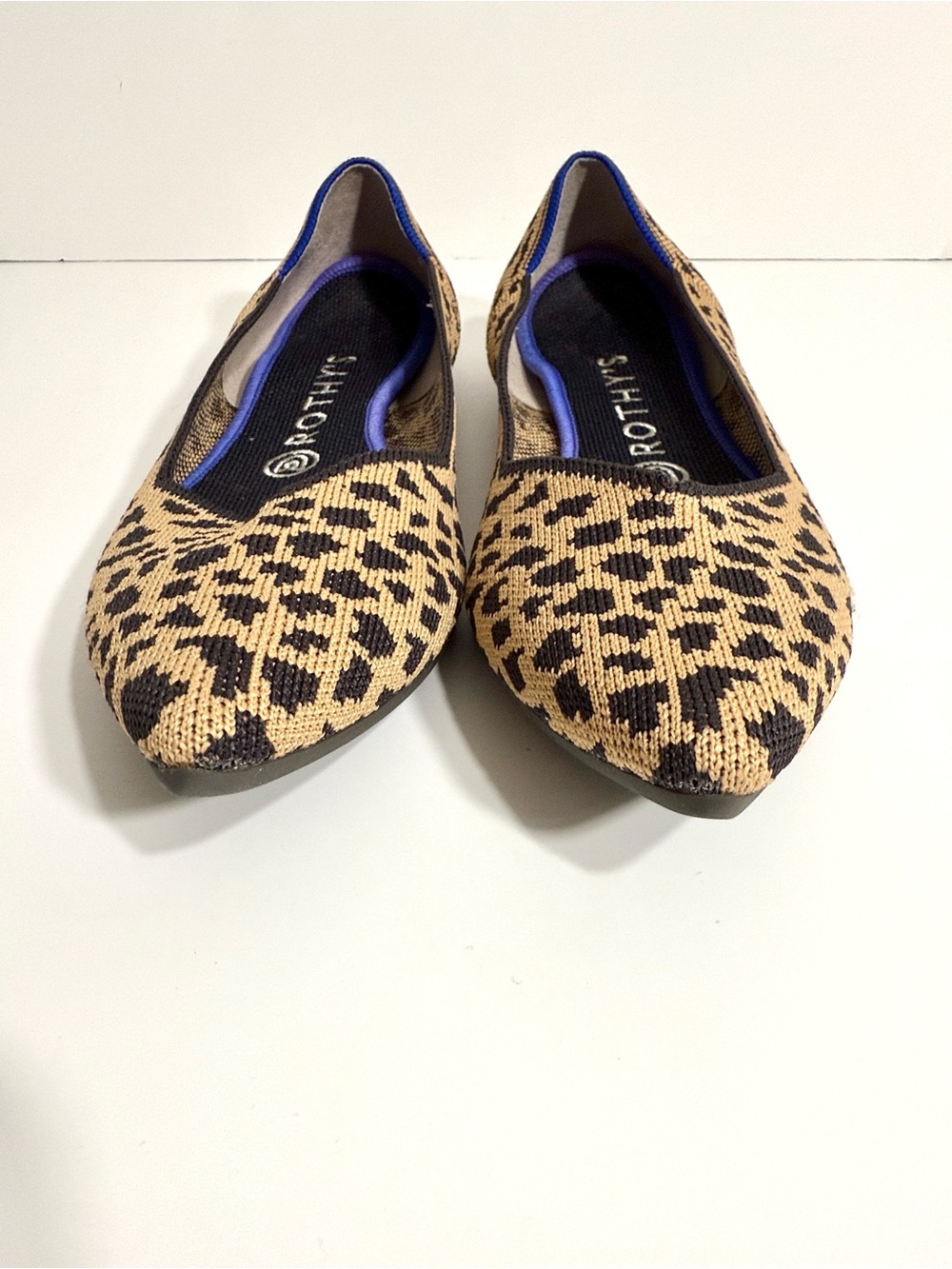 Rothy’s The Point Leopard Print Flats - Picture 2 of 6
